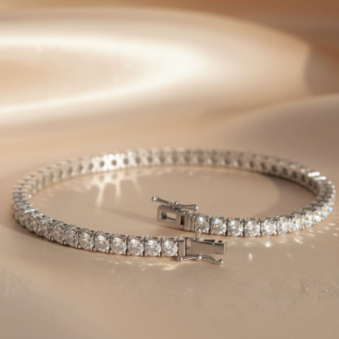 Glinsterende Ocean Line Tennis Armband