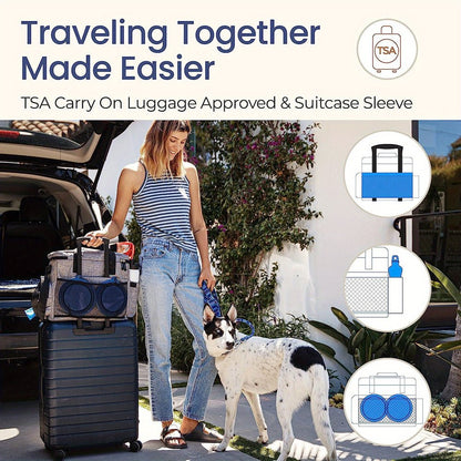 ZAINO DA VIAGGIO IMPERMEABILE PER CANI PAW BAG OUTDOOR – Zaino da viaggio per cani con ciotole pieghevoli e spazio di archiviazione