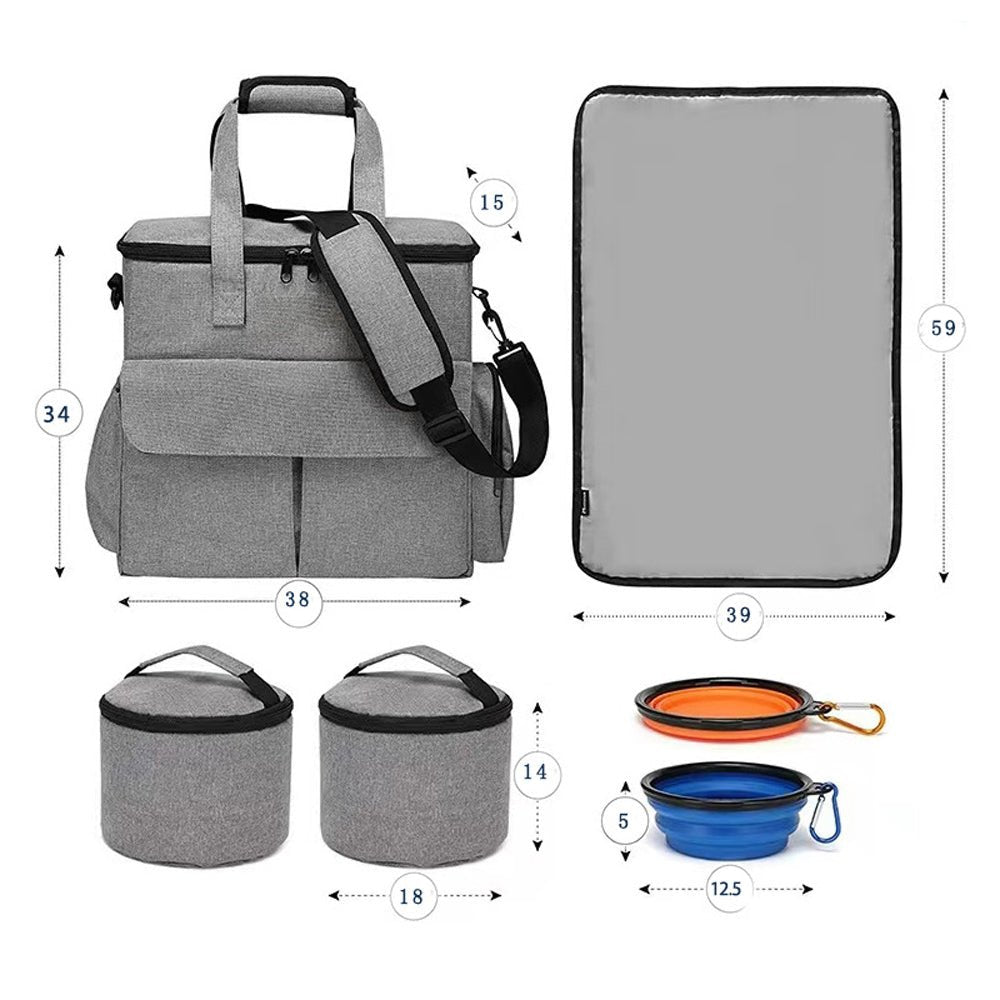 ZAINO DA VIAGGIO IMPERMEABILE PER CANI PAW BAG OUTDOOR – Zaino da viaggio per cani con ciotole pieghevoli e spazio di archiviazione