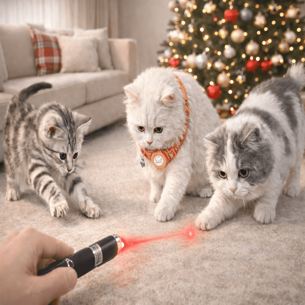 PAWCHASE TAILTICK – Mini puntatore laser a LED e torcia 2-in-1 giocattolo per animali domestici