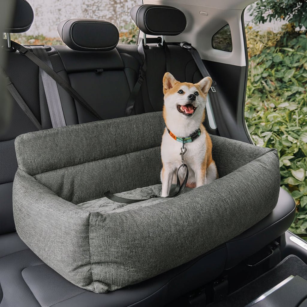 CARLOUNGE – Large Washable Dog Car Bed with Anti-Slip Bottom and Secure Attachment 1