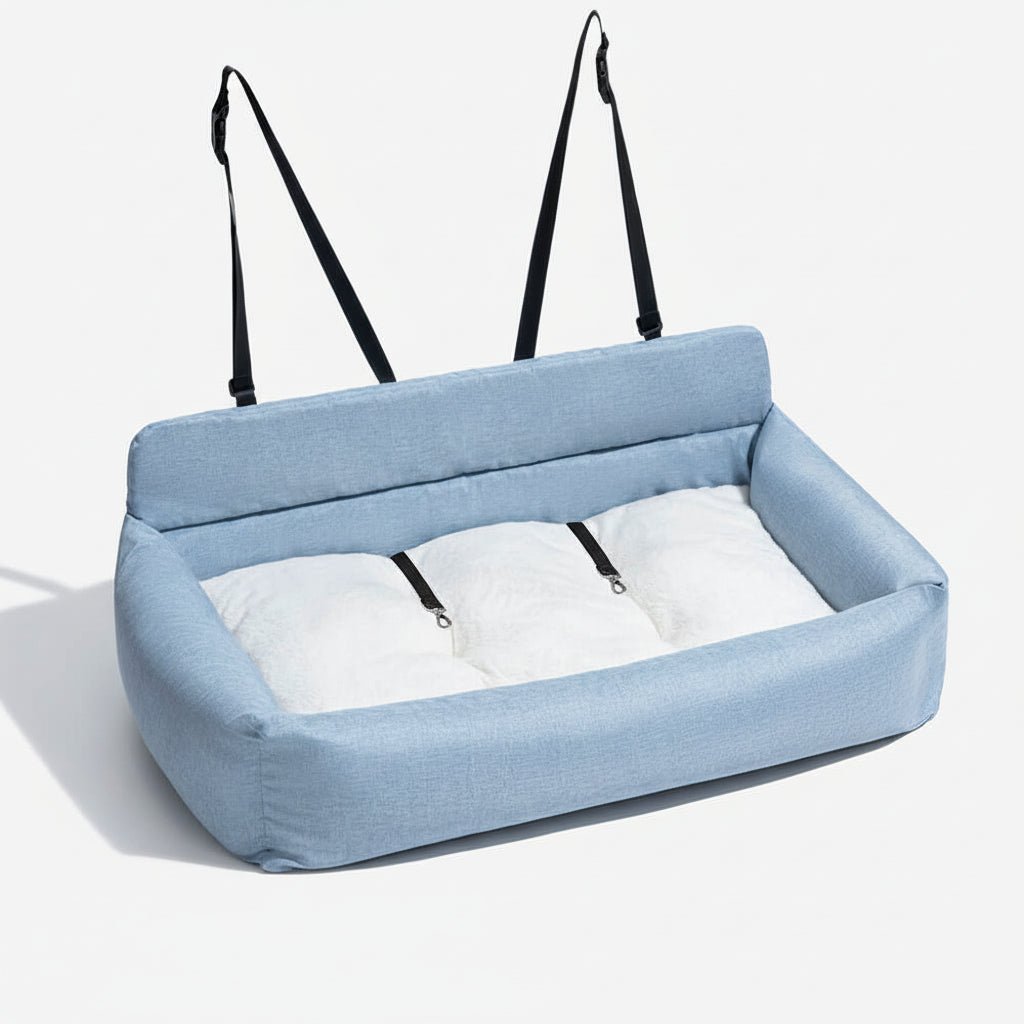 CARLOUNGE – Large Washable Dog Car Bed with Anti-Slip Bottom and Secure Attachment 7