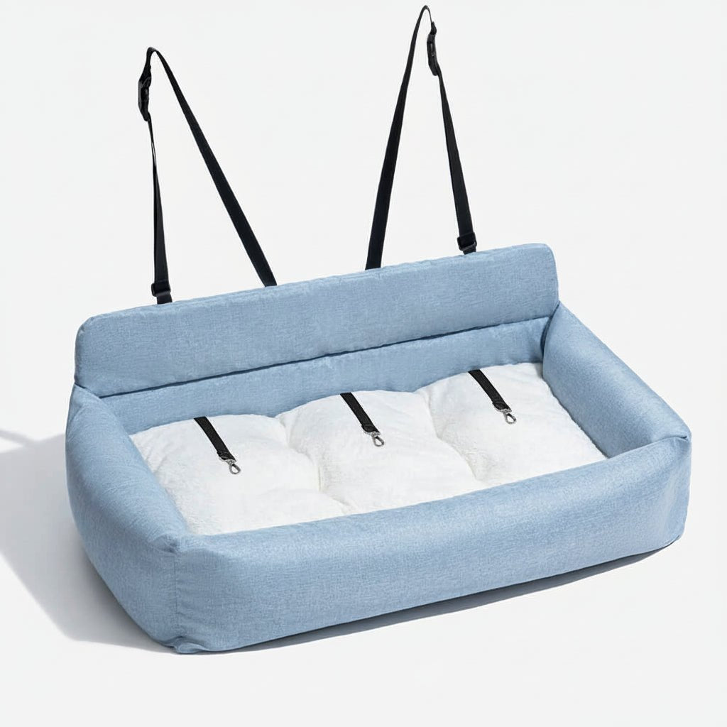 CARLOUNGE – Large Washable Dog Car Bed with Anti-Slip Bottom and Secure Attachment 6