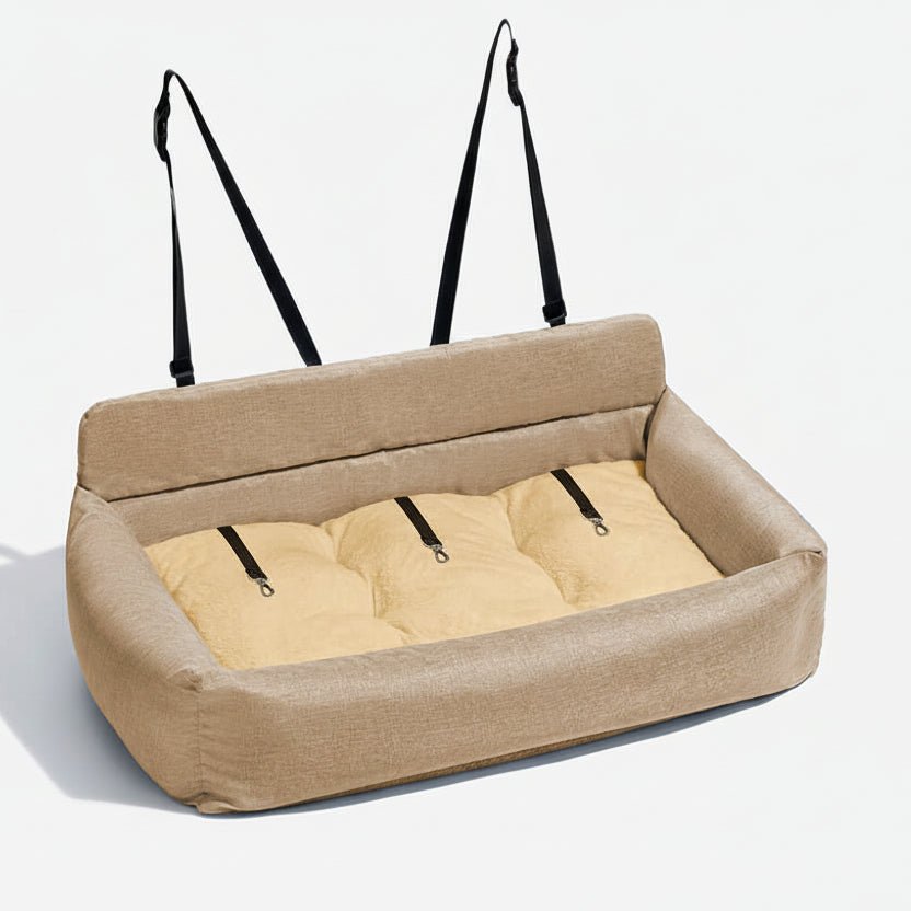 CARLOUNGE – Large Washable Dog Car Bed with Anti-Slip Bottom and Secure Attachment 10