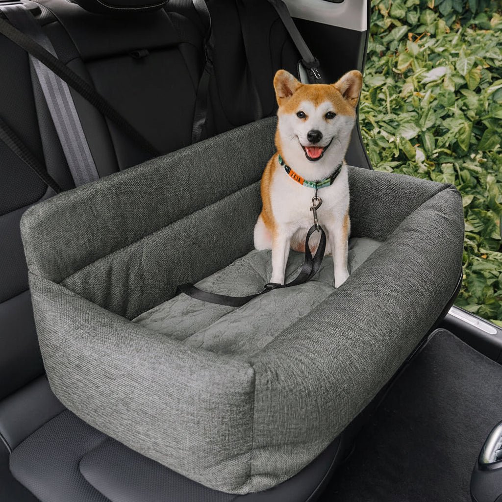 CARLOUNGE – Large Washable Dog Car Bed with Anti-Slip Bottom and Secure Attachment 0