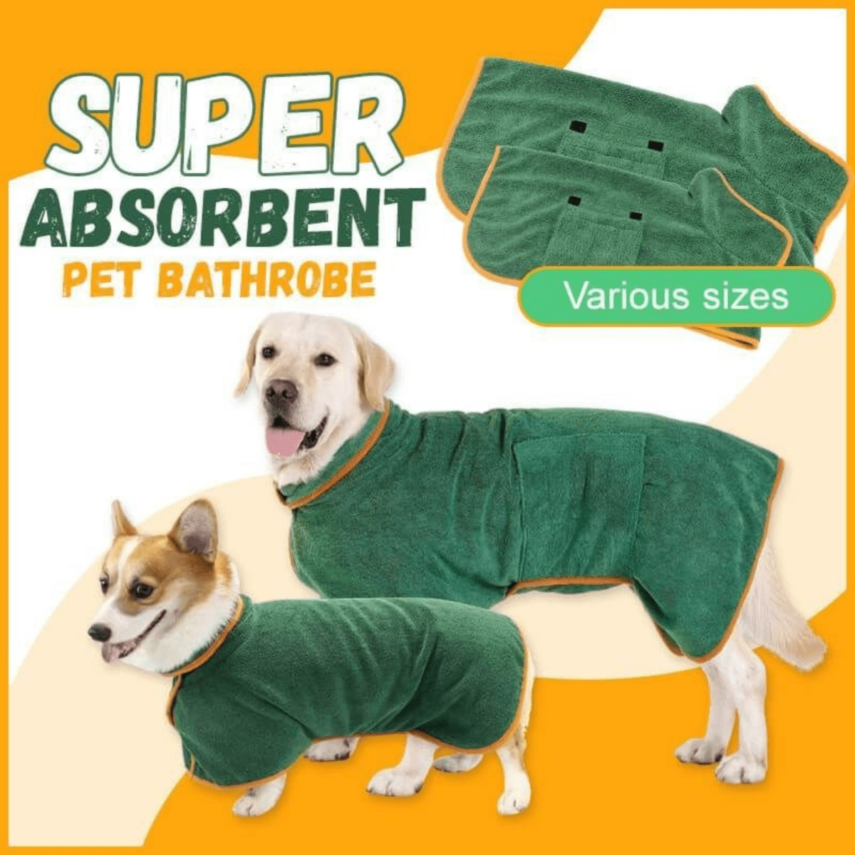 PAWFLECT – Cappotto per Cani Super Assorbente per Asciugatura Rapida e Comfort