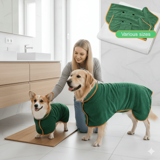 PAWFLECT – Abrigo para Perro Súper Absorbente para Secado Rápido y Comodidad