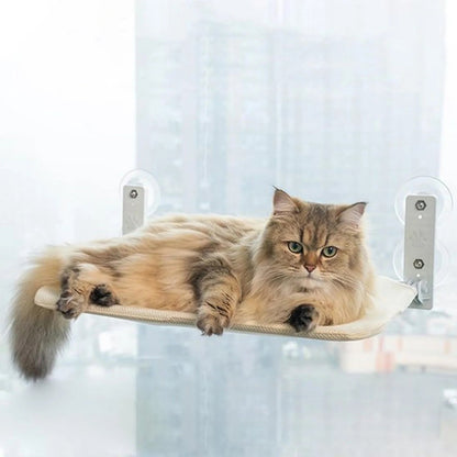 Pawperch – Opvouwbare Kattenhangmat met Muurvriendelijke Bevestiging | Boorloze Vensterzitplaats voor Katten
