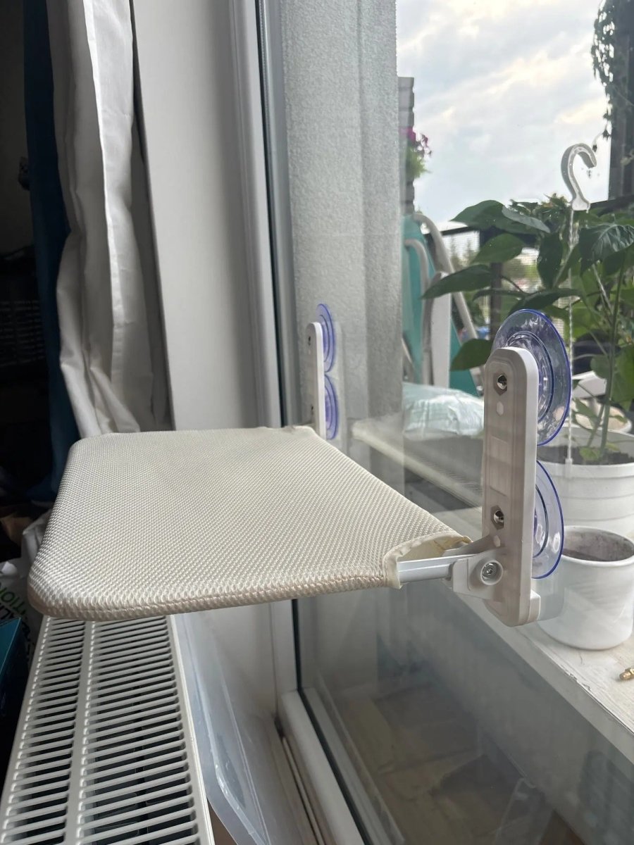 Pawperch – Opvouwbare Kattenhangmat met Muurvriendelijke Bevestiging | Boorloze Vensterzitplaats voor Katten