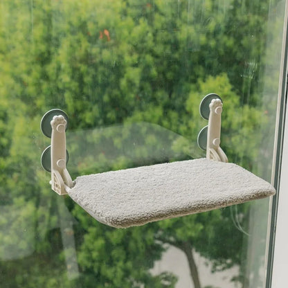 Pawperch – Opvouwbare Kattenhangmat met Muurvriendelijke Bevestiging | Boorloze Vensterzitplaats voor Katten