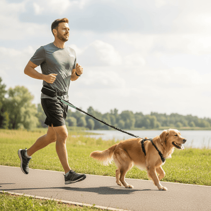 PAWRUNNER Freedom riem – Handsfree hondenriem met gevoerde handvatten