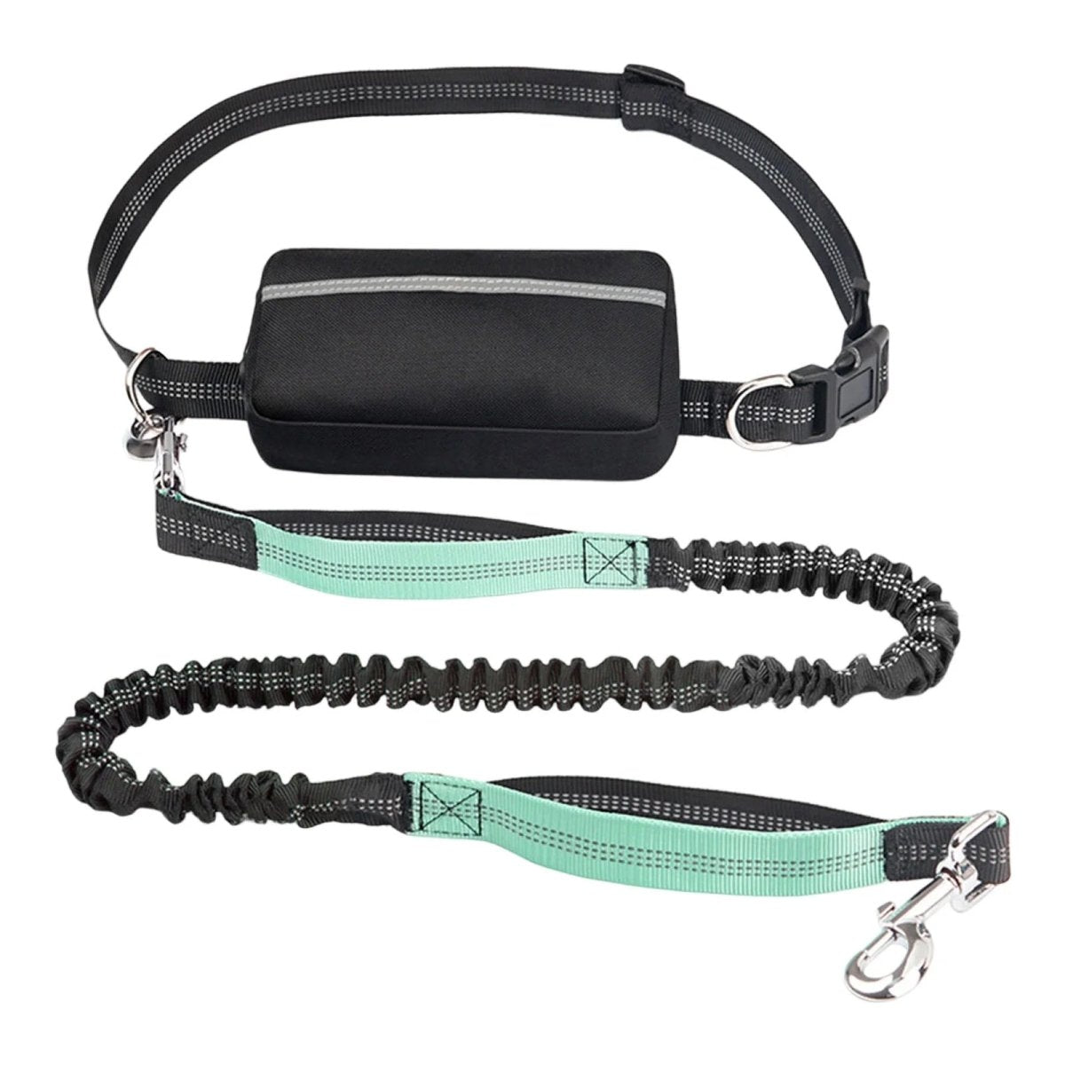 Hands-Free Bungee Dog Leash - Adjustable Length, Shock-Absorbing, Padded Handles 0