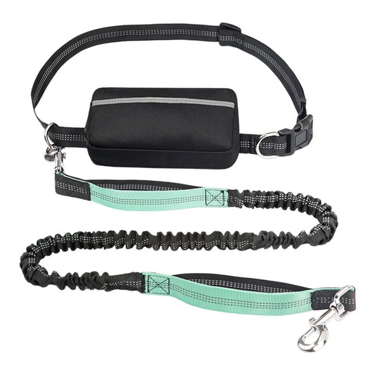 Hands-Free Bungee Dog Leash - Adjustable Length, Shock-Absorbing, Padded Handles 0