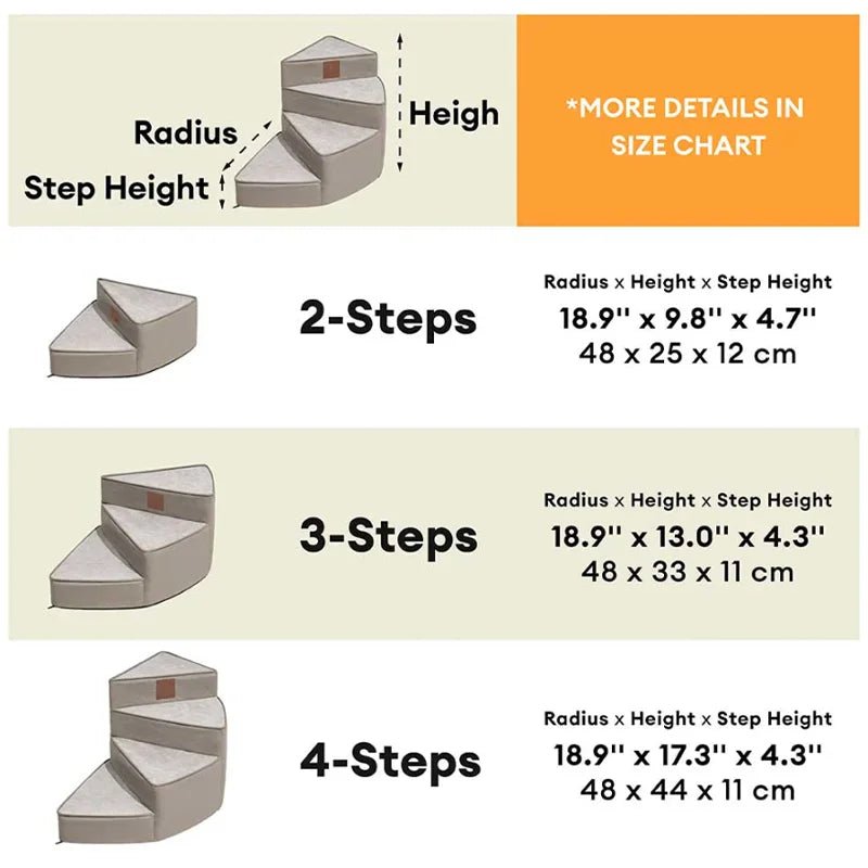 ComfortPaws - 3-Step Water-Repellent Faux Leather Pet Stairs with Non-Slip Design 2