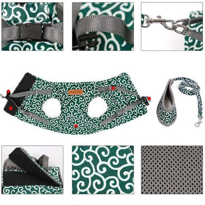 Arnés PAWVENTURE – Conjunto de chaleco para gato con malla transpirable y correa