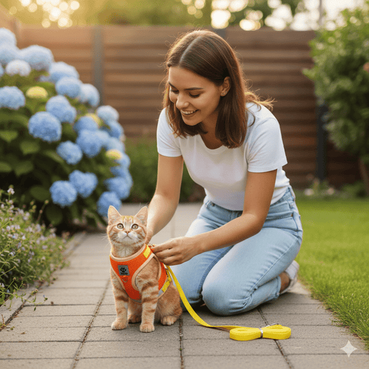 PAWVENTURER – Arnés para Gatos a Prueba de Escape con Correa Reflectante para Exploración Segura al Aire Libre