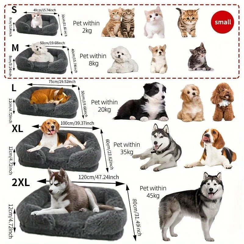 DREAMPAWS MEMORY – calming orthopedic dog bed with bolster support 5