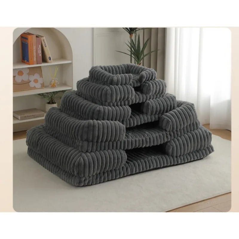 DREAMPAWS MEMORY – calming orthopedic dog bed with bolster support 2