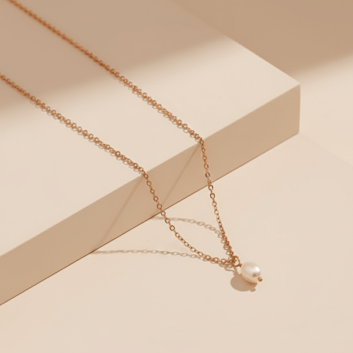 Pearl Drop Silver and Gold Necklace