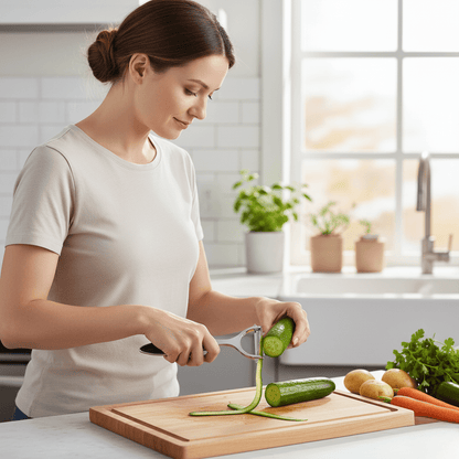 PeelMate Pro – Pelador de acero inoxidable cómodo y antideslizante para una preparación sin esfuerzo