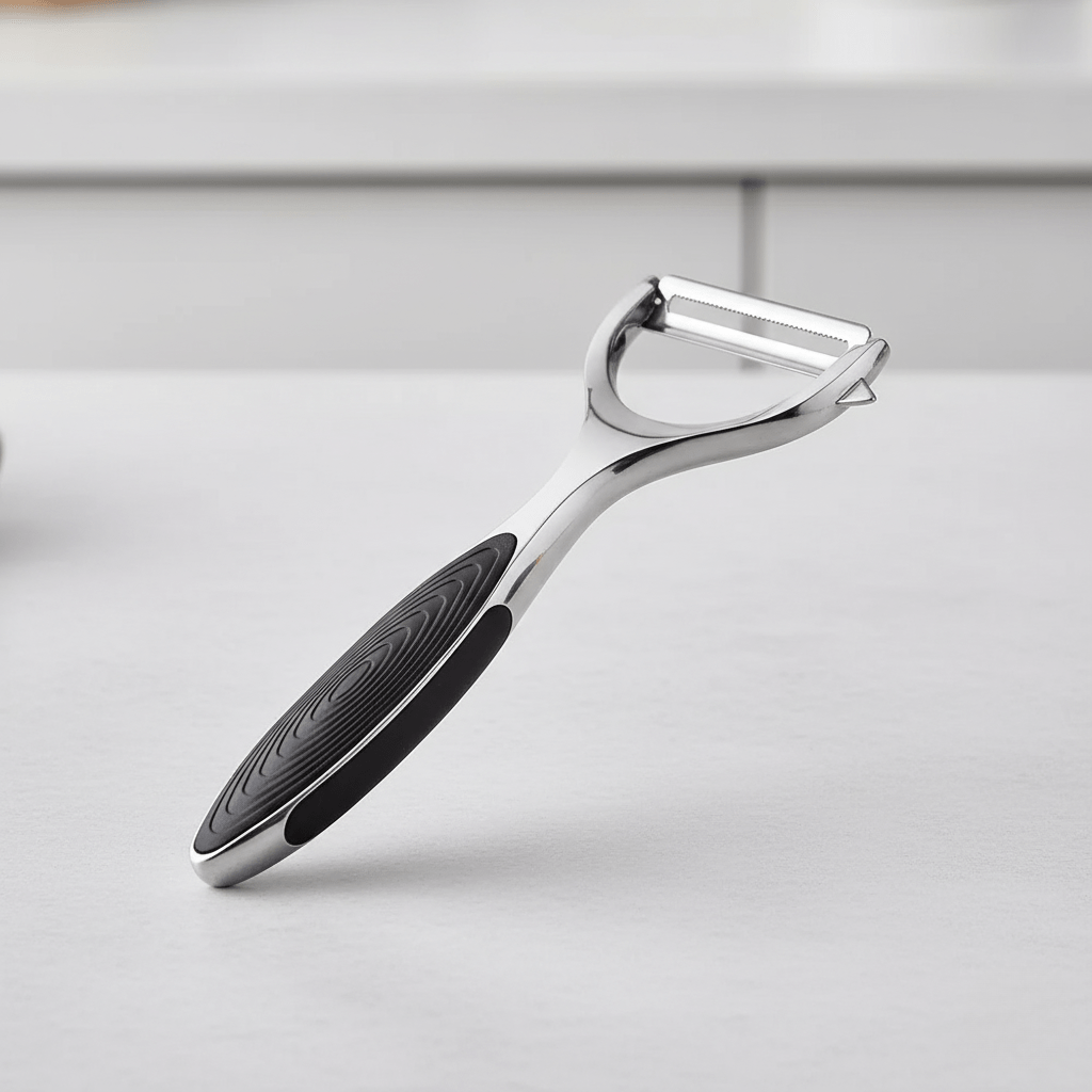 PeelMate Pro – Pelador de acero inoxidable cómodo y antideslizante para una preparación sin esfuerzo
