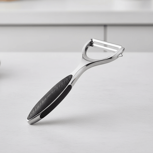 PeelMate Pro – Bequemer, rutschfester Schäler aus Edelstahl für mühelose Vorbereitung
