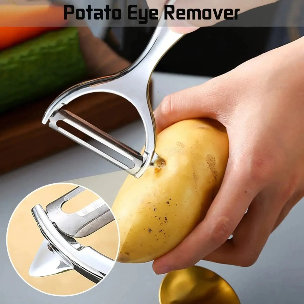 PeelPro – Ergonomische roestvrijstalen groenteschiller voor fruit en groenten