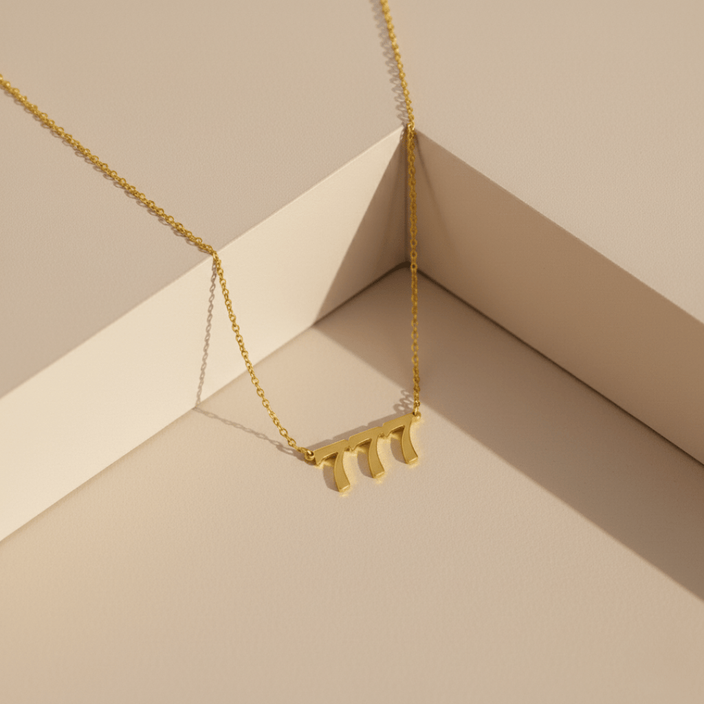 Gepersonaliseerde Engelengetal Ketting - Aanpasbare Metaalopties