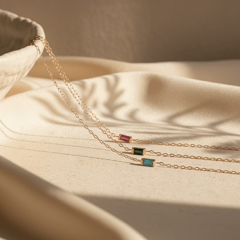 Pulsera de piedra natal Memoria de Mareas Doradas