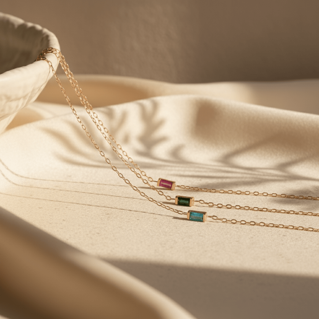 Pulsera de piedra natal Memoria de Mareas Doradas