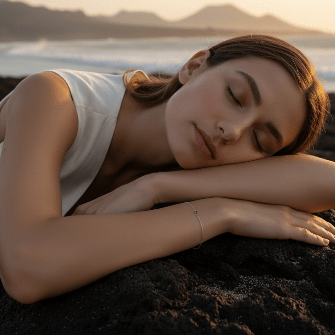 Pulsera de piedra natal Memoria de Mareas Doradas