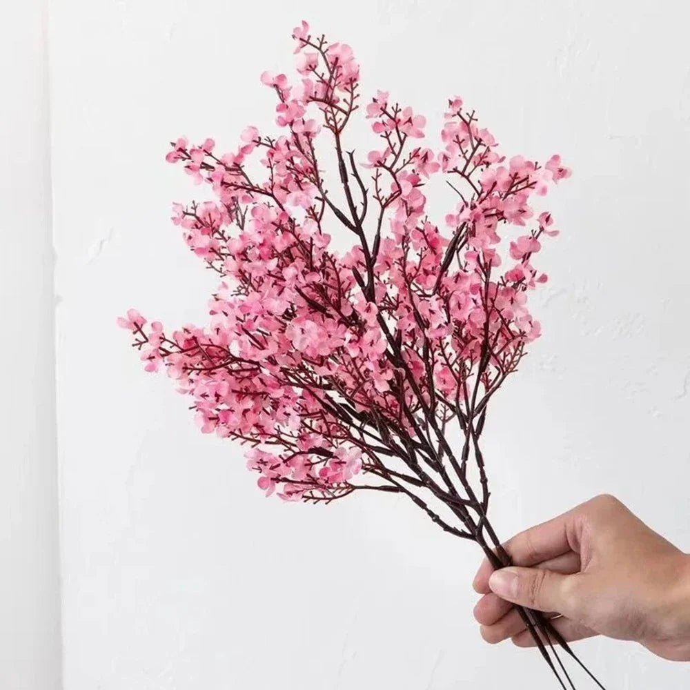 PETALISSE – Elegant Pink Cherry Blossom Artificial Flowers for Soft Decor