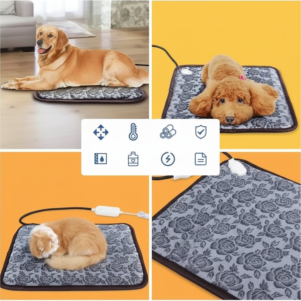 PawTherm Heated Pet Mat - Waterproof Design with Temperature Control & Safety Features 5