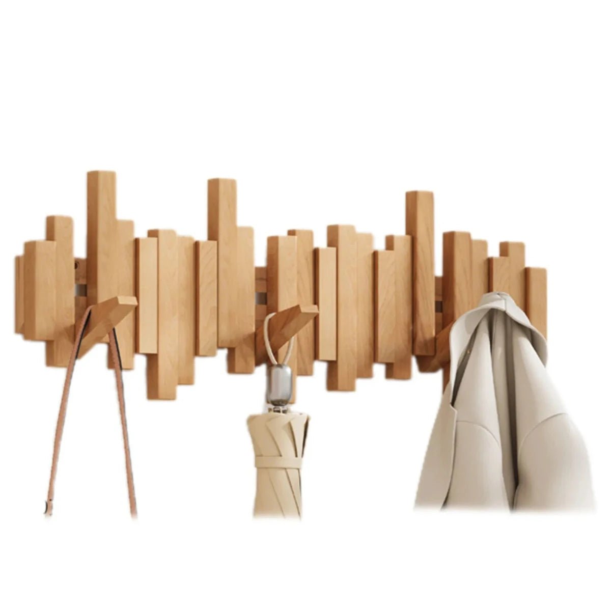 Piano Wall Hook - wooden wall wardrobe in the piano design for hallway, bedroom & office 3