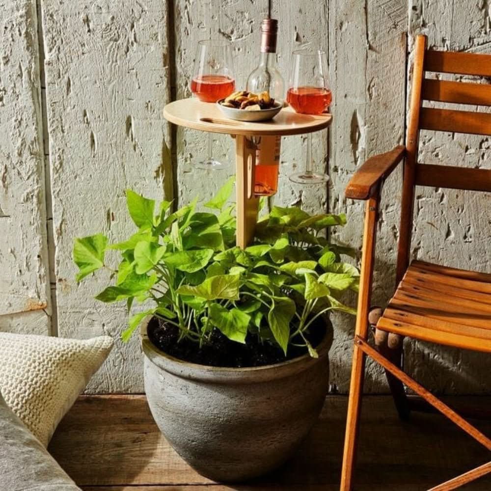 Picky Wine Table - portable picnic table for outdoor wine & snacks 1