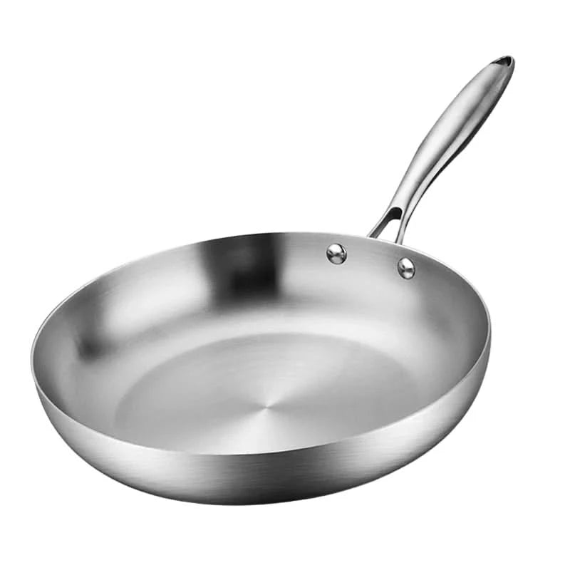 Premium Kitchenware - 304 Stainless Steel Frying Pan for Induction & Gas Stoves 0