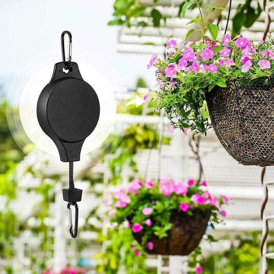 Retractable Hanging Plant Pulley System – 2-Pack, 15 kg Capacity for Easy Plant Care and Maintenance-1
