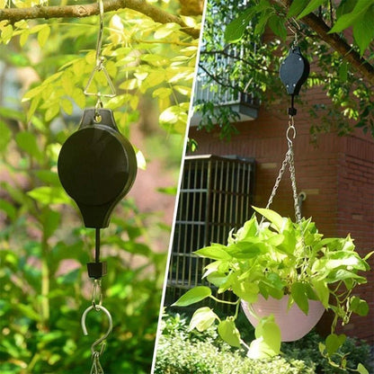 Retractable Hanging Plant Pulley System – 2-Pack, 15 kg Capacity for Easy Plant Care and Maintenance-3