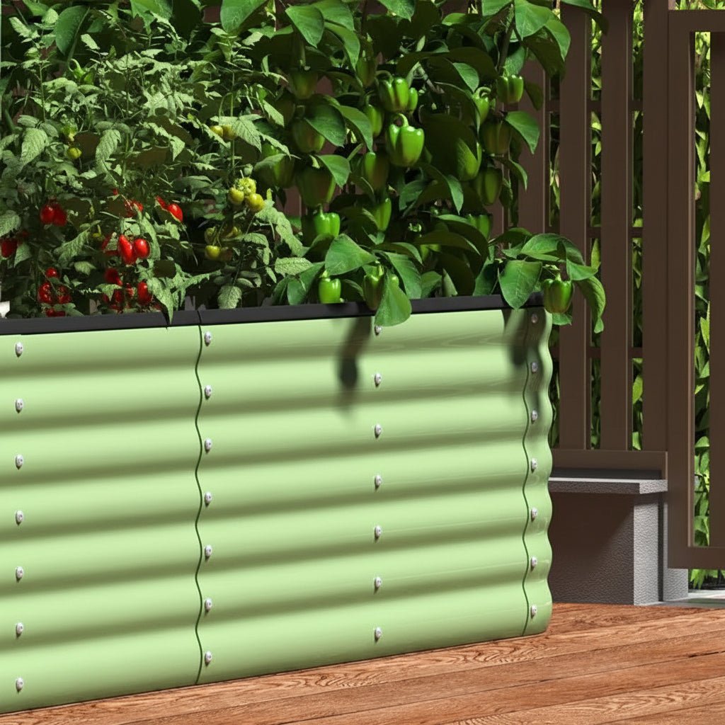 PLANTFORGE – Durable Oval Raised Garden Bed Made from Galvanised Steel