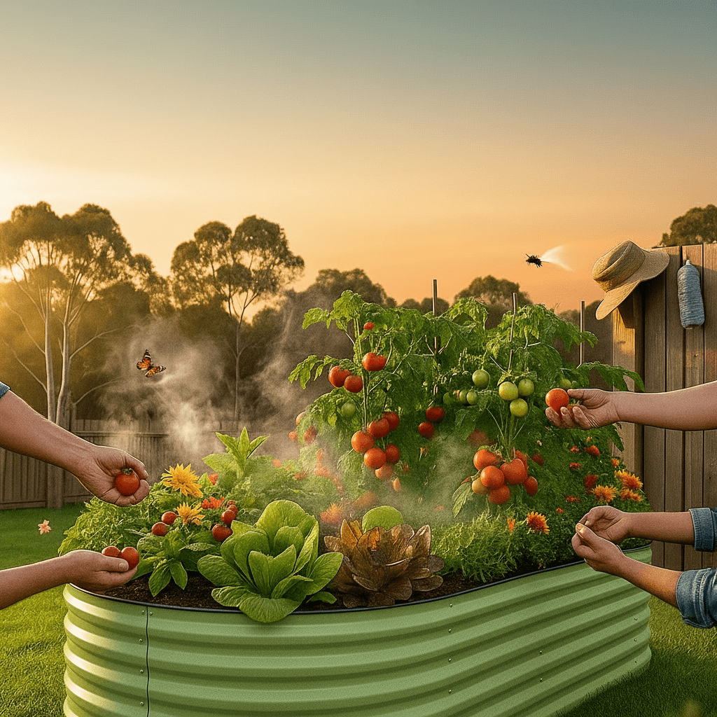 PLANTFORGE – Durable Oval Raised Garden Bed Made from Galvanised Steel