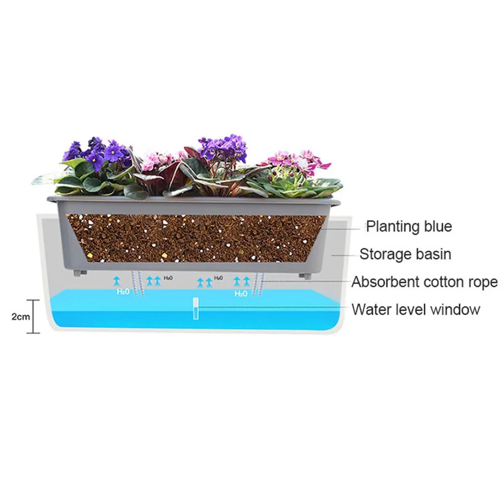 Self-Watering Planter Pot with Water Level Indicator for Effortless Plant Care 2
