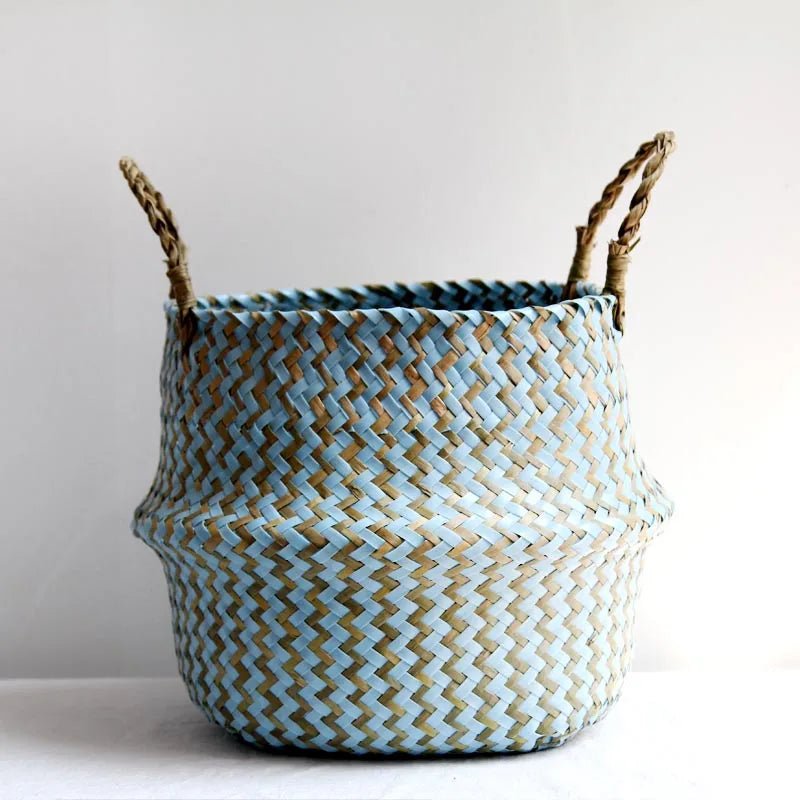 FLORAHOME – Boho Handmade Wicker Storage Basket Collapsible Flower Pot 4