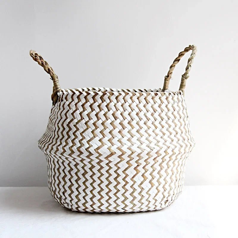 FLORAHOME – Boho Handmade Wicker Storage Basket Collapsible Flower Pot 5