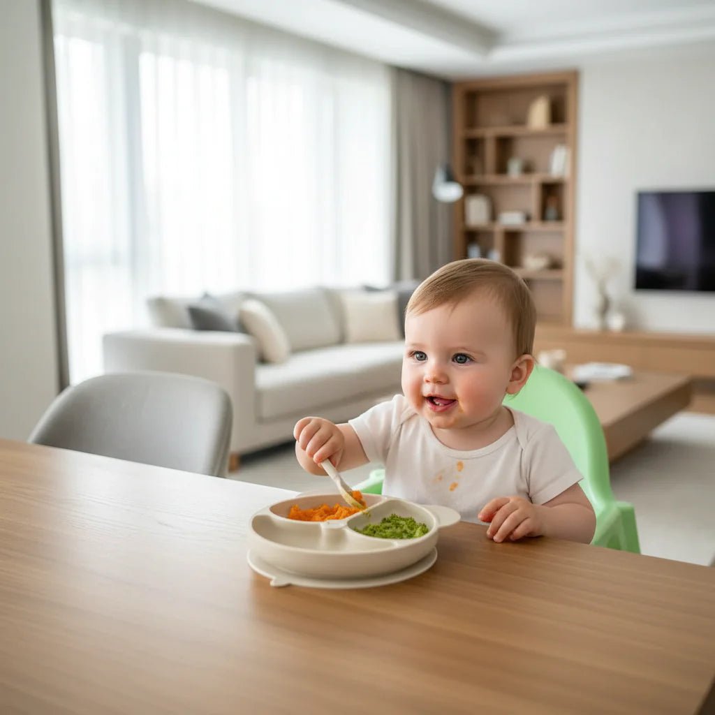 PLAYBITE PLATE – Eco-Friendly Silicone Suction Plate for Toddlers with Cartoon Design (BPA Free)