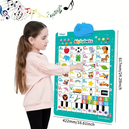 Playlearn ABC nástenný plagát – Hovoriaca abecedná tabuľa – Vzdelávacia hračka pre batoľatá