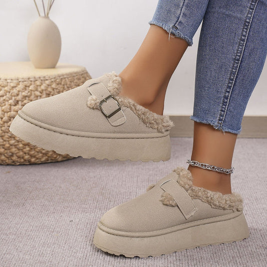 PLUSHORIA – Zapatillas de casa de felpa acogedoras para mujer