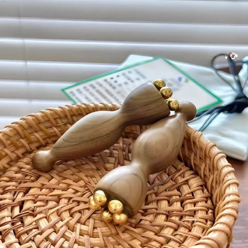 PODLIFT – Seedpod Gua Sha Massager Brass & Rosewood Facial Lifting Tool 3