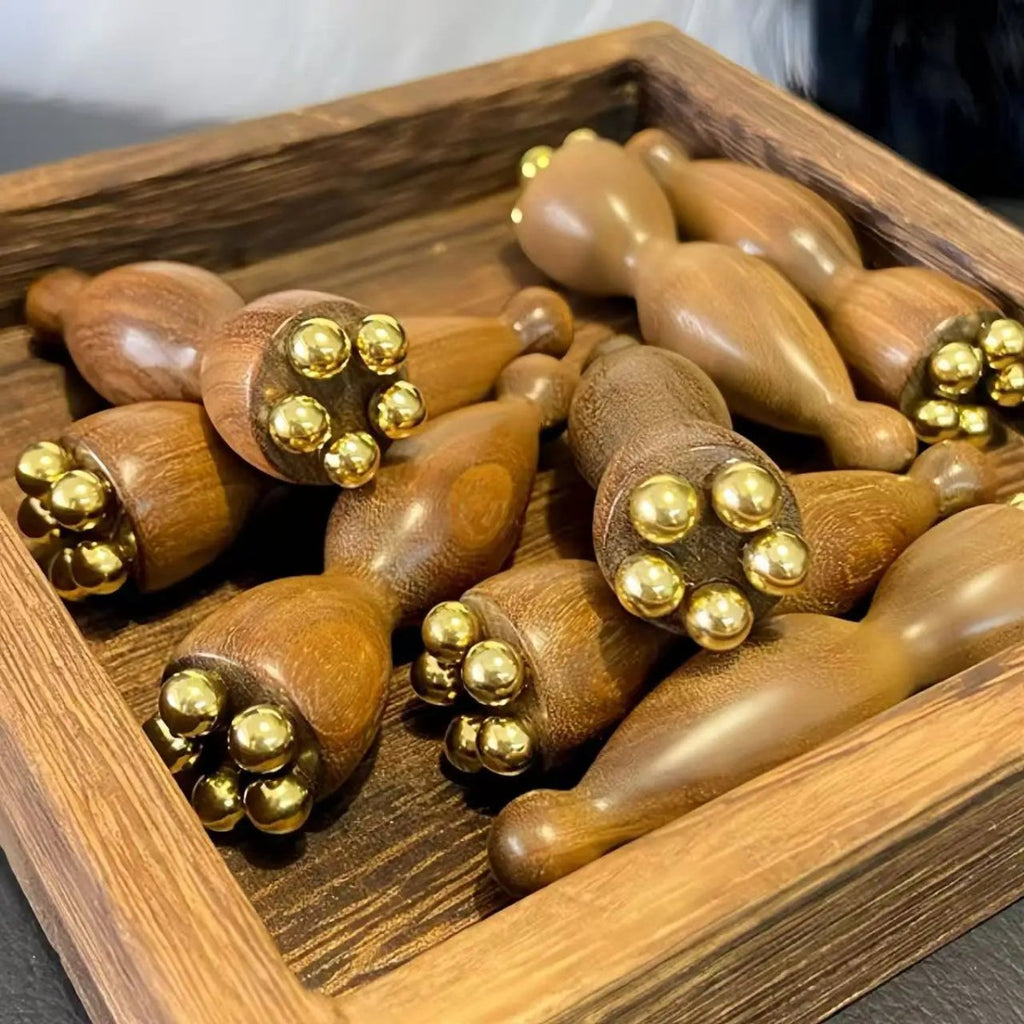 PODLIFT – Seedpod Gua Sha Massager Brass & Rosewood Facial Lifting Tool 4