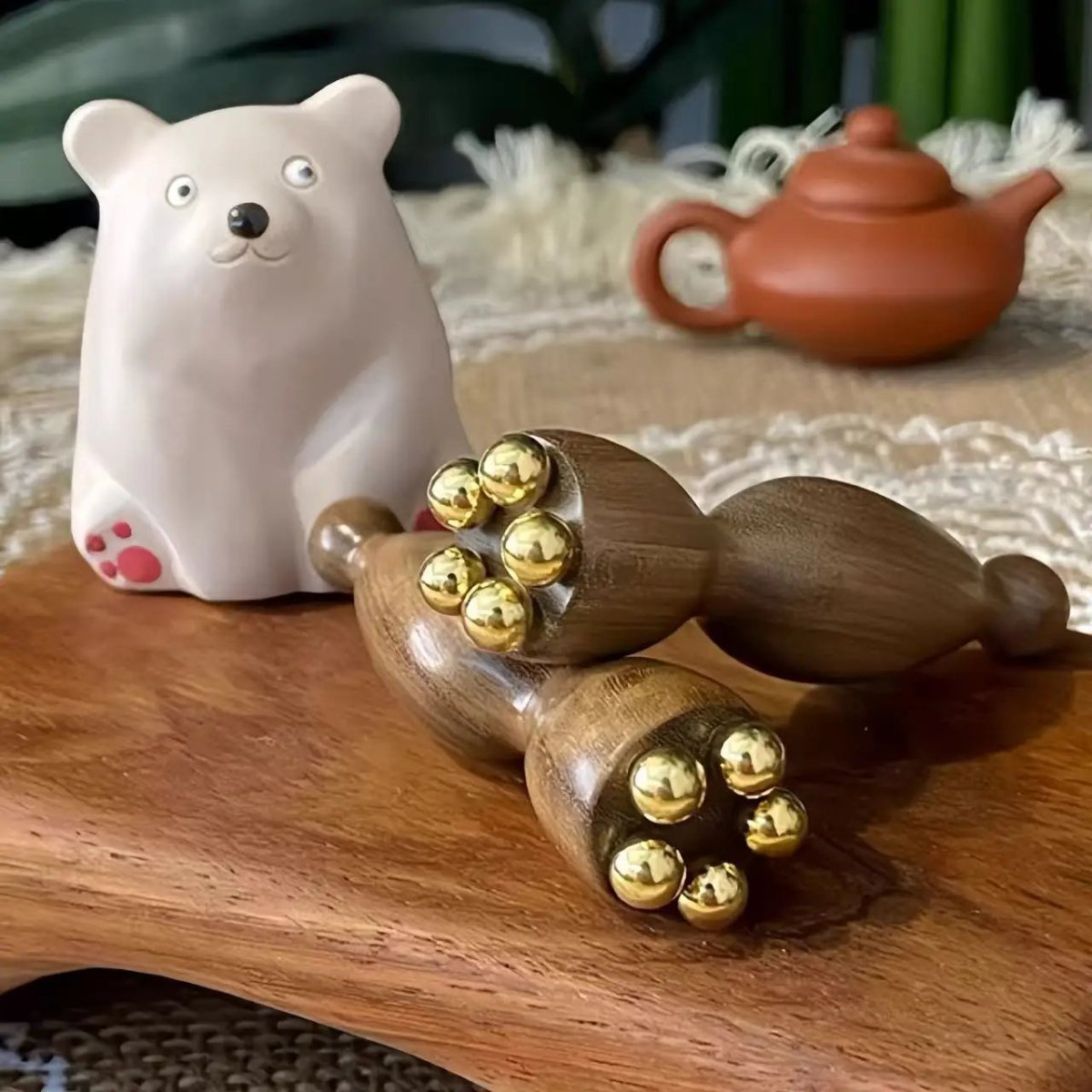 PODLIFT – Seedpod Gua Sha Massager Brass & Rosewood Facial Lifting Tool 2