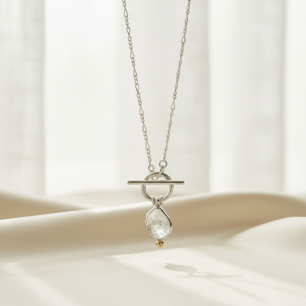 Gepolijste Zee Druppel Zilveren Ketting